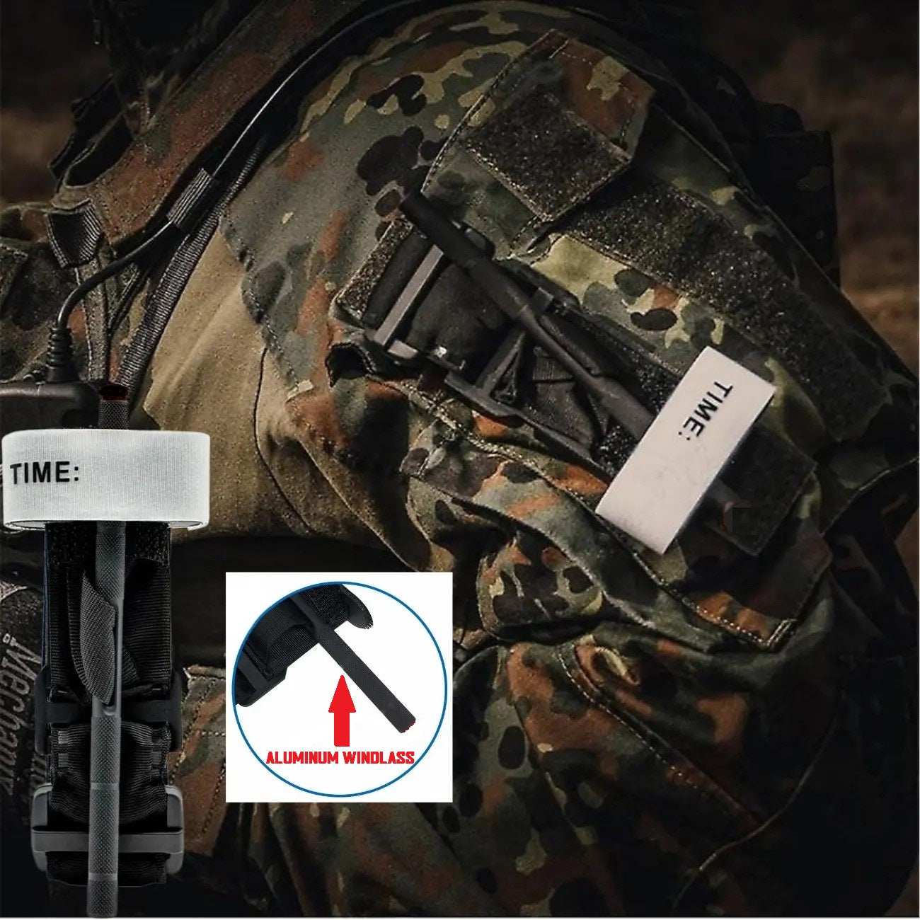 CAT Tourniquet with Aluminum Windlass for Tactical, Outdoor, Medical use.